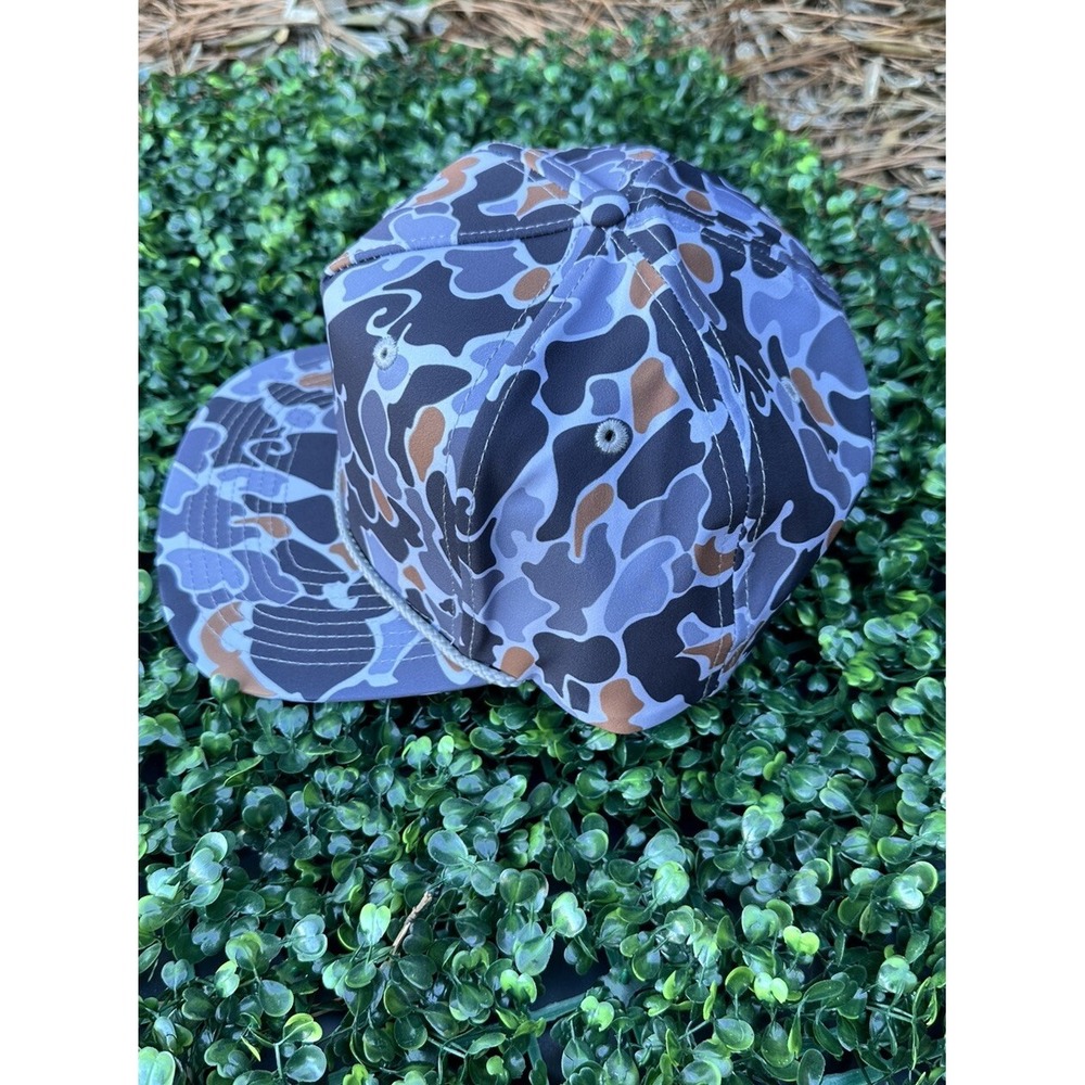 Franc & Jesse Snapback Hat Mens OSFM Blue Duck Camo Excellent Rope Flat Brim Cap - Picture 2 of 5